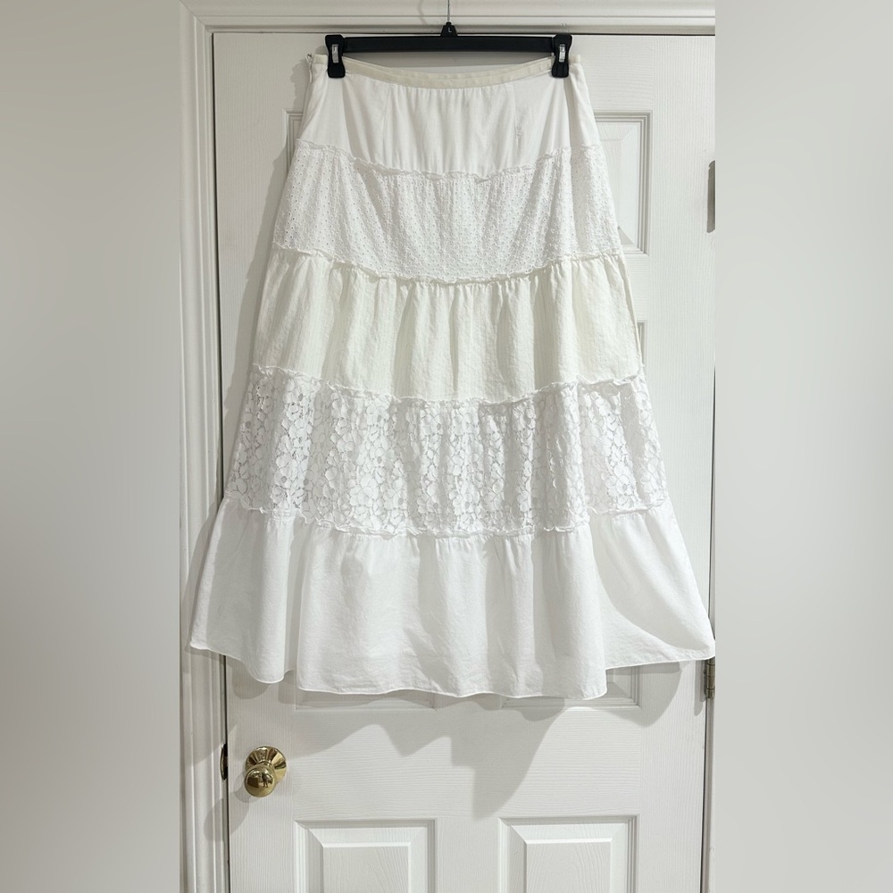 Sigrid‎ Olsen Women's multi-layered skirt with different patterns Lined Size 10